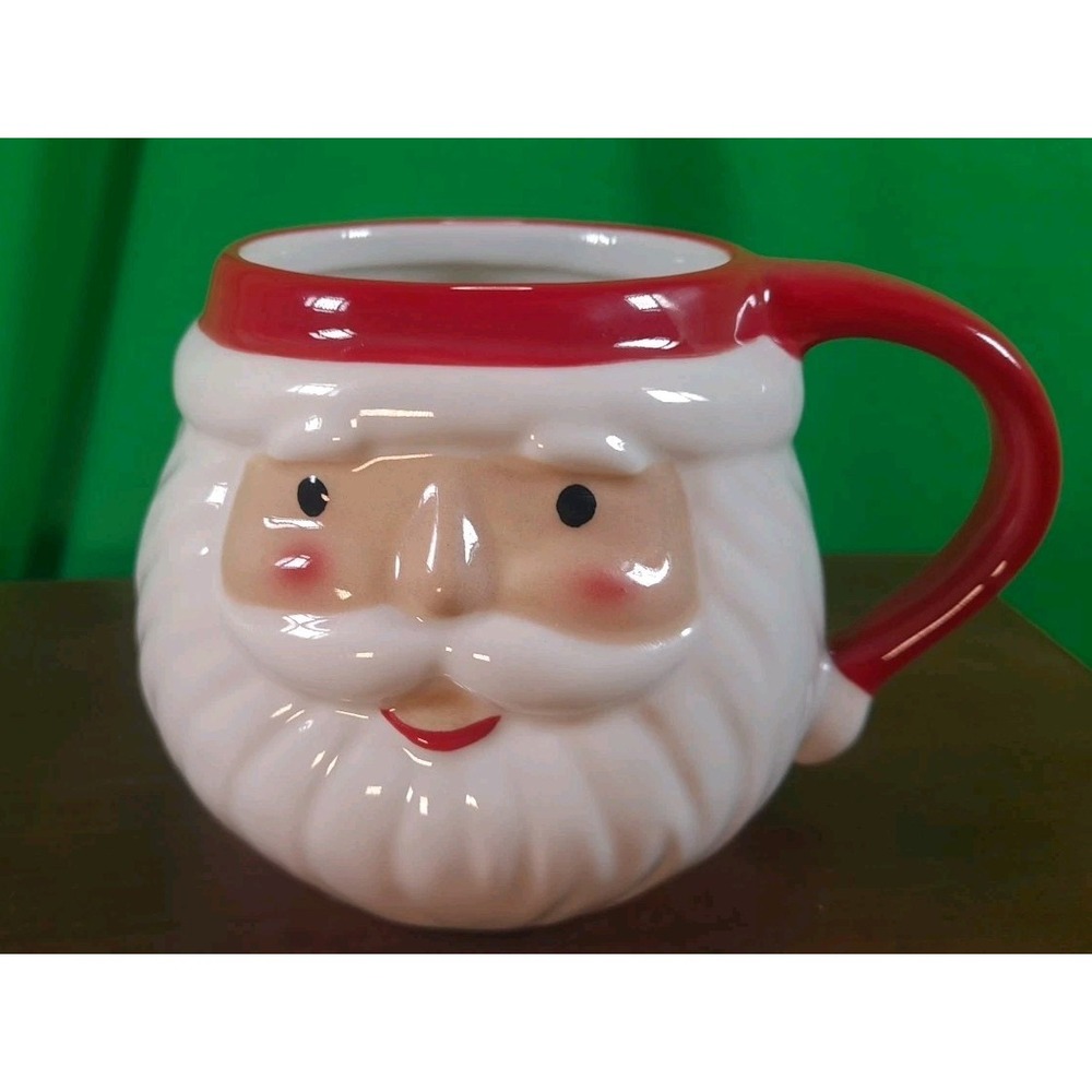 Santa Claus Rosie Cheeks Face Figural‎ Mug 17oz Target Wondershop Christmas 2024